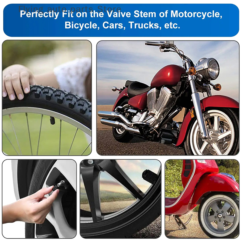Universal Plastic Car Valve Cap, pneu Air Stem Cover, poeira pneu, roda, motocicletas, bicicleta, bicicleta, 10pcs
