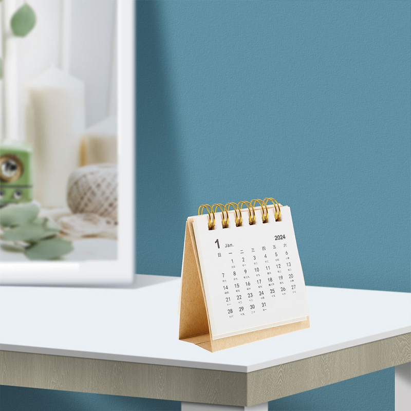 Mini calendrier de bureau décoratif, petit calendrier britannique, décor de bureau