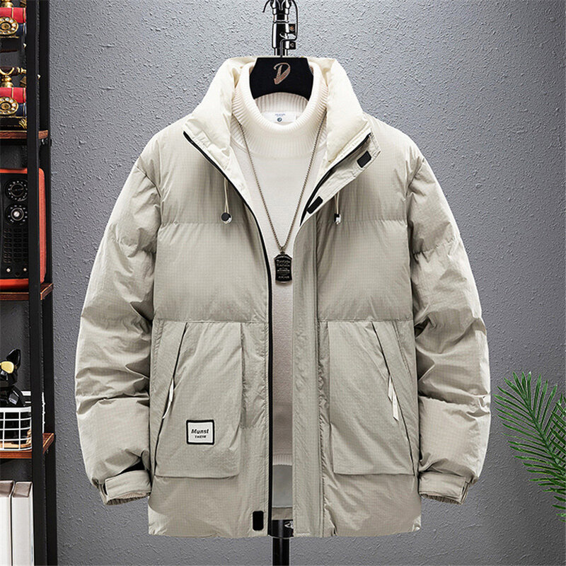 Winter Parkas Men 8XL 9XL Plus Size Thick Padded Jacket Coat Fashion Casual Cargo Plaid Parkas Male Big Size 8XL 9XL