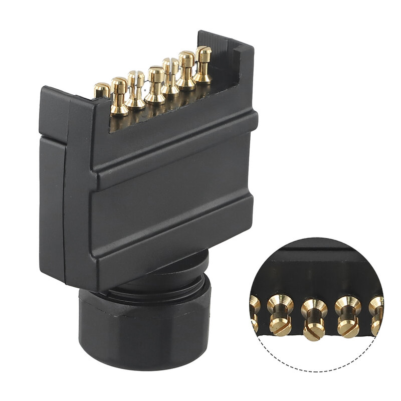 Australian Standard Connector Flat Plug Male 2.95*2.44*0.75\" 7 Pin Corrosion Resistant Flat Male Trailer Plug