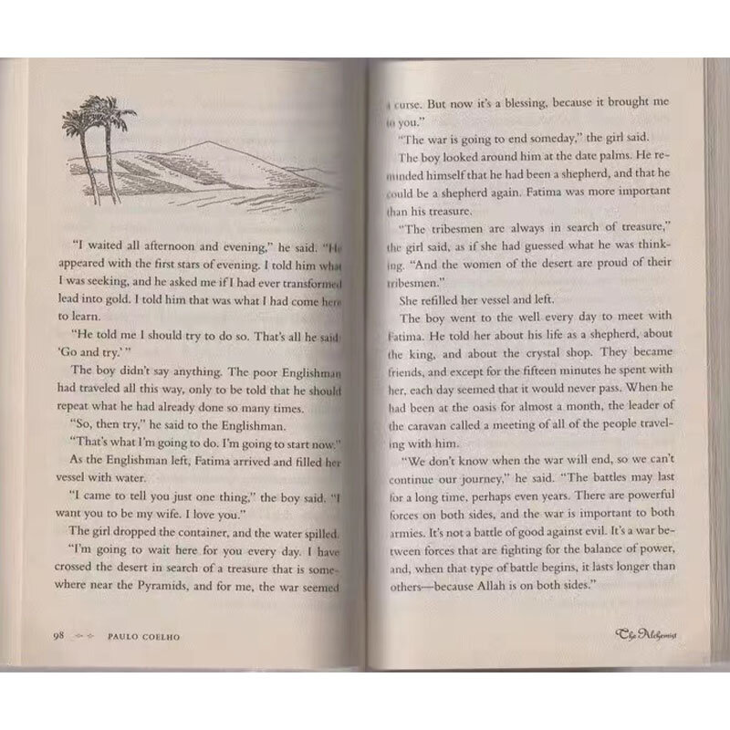 Алхимик Паулу коелхо, 25-я годовщина, Классическая литературная художественная книга на английском языке в мягкой обложке