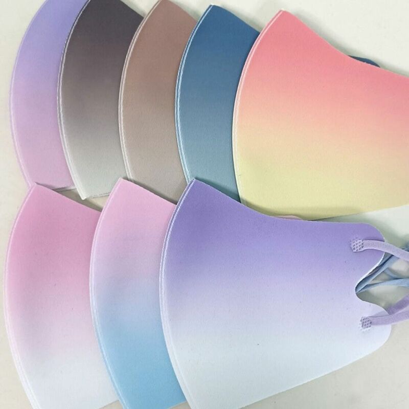 Ijs Zijde Ultraviolet Proof Gezichtsmasker Gradiënt Kleur Ooghoek Bescherming Uv-Resistente Gezicht Sjaal Dunne Uv Bescherming Tegen De Zon