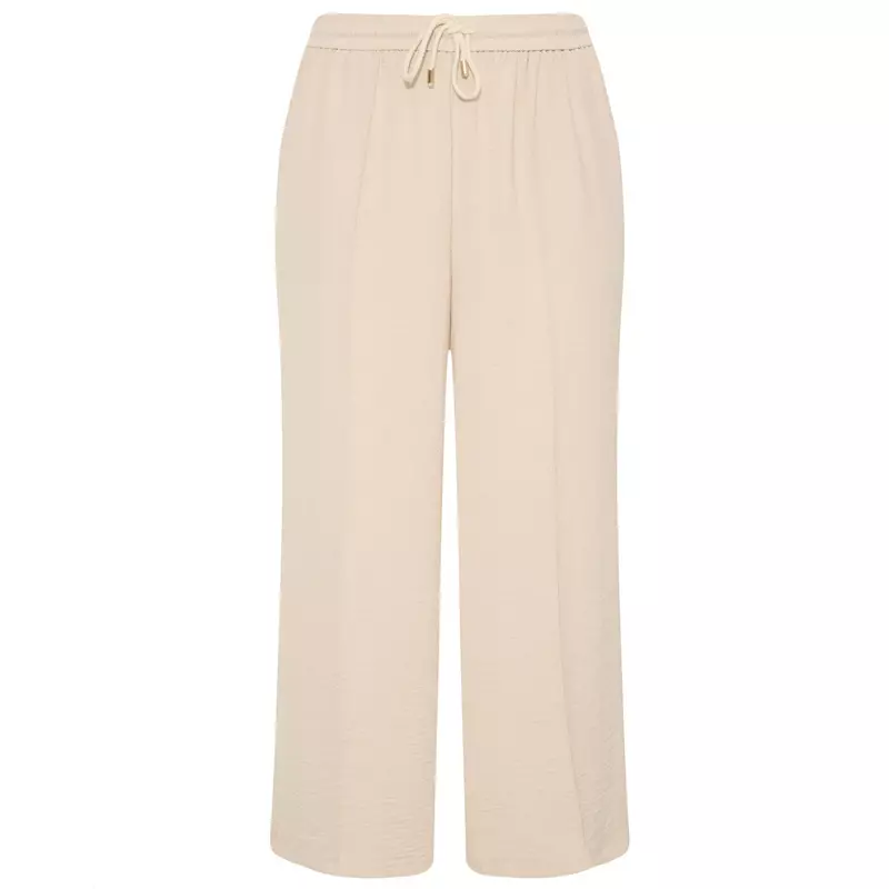Plus Size Elastic Drawstring Waist Summer Loose Elegant Wide Leg Pants Pocket Side Lightweight Casual Straight Trousers 6XL 7XL