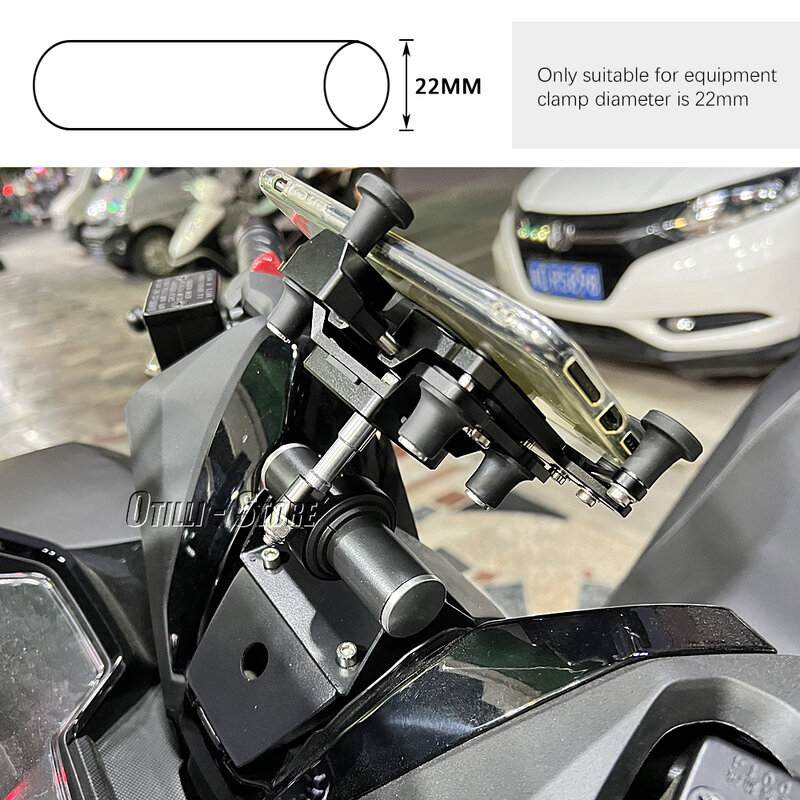 Suporte de suporte para celular para Honda Forza, Suporte GPS, Novo, 22mm, 350, Forza 350, ForzA350, NSS350, 2021, 2022, 2023