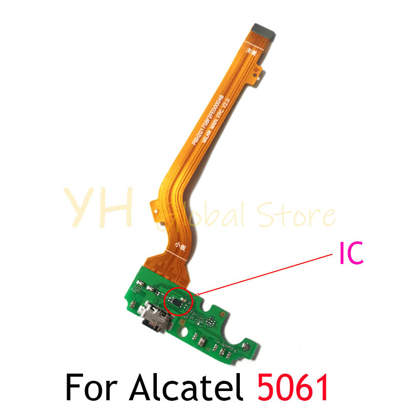 Per Alcatel 3X 2020 5061 5061U 5061K connettore Dock di ricarica USB scheda porta cavo flessibile parti di riparazione