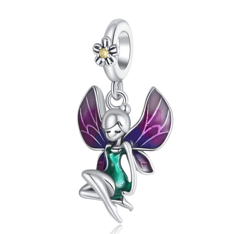 Q-edition-abalorio de dragón de fuego verde para mujer, pulsera Pandora, accesorios de joyería para fiesta de mascotas, Plata de Ley 925, moda