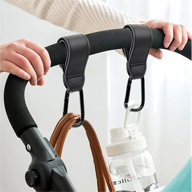 PU Leather Baby Bag Stroller Hook Pram Rotate 360 Degree Rotatable Cart Organizer Pram Hook Stroller Accessories 1PC
