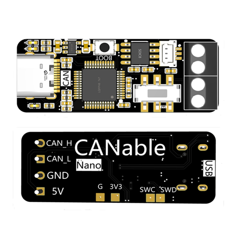 USB-to-CAN moduł CANable PCAN Debugger magistrala CAN narzędzie do debugowania Linux Win10 11 TYPE-C debugowania oprogramowania do komunikacji