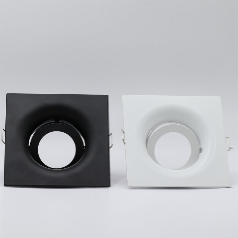 Zinc Alloy Mounting Frame Recessed Spotlight GU10 Fixture Frame Round Cut Out 85mm Square Cut Out 90mm