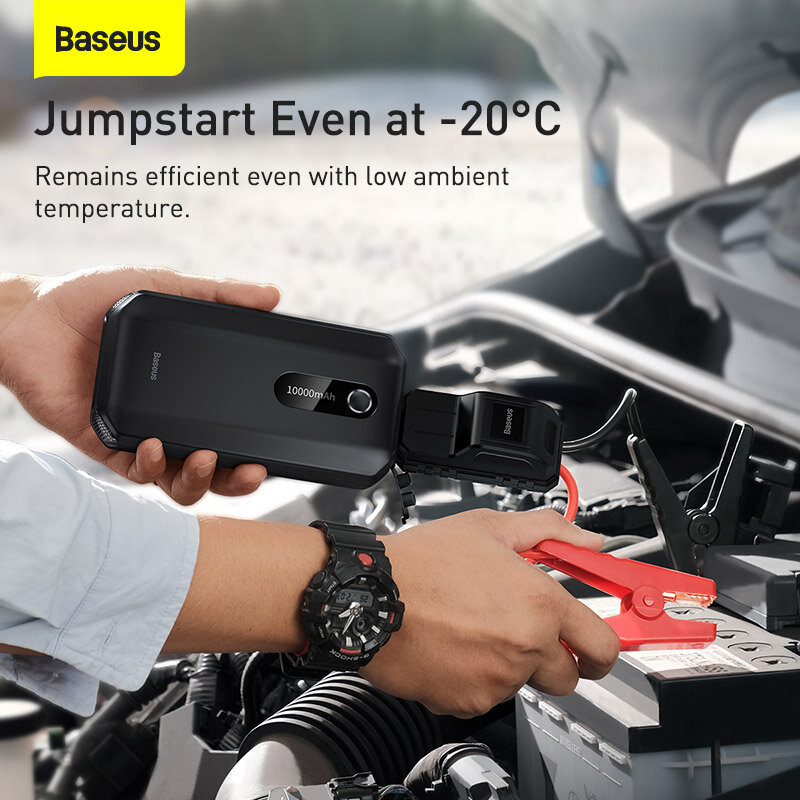 Baseus Car Jump Starter Power Bank 20000mAh 12000mAh portatile Car Booster caricabatteria di emergenza 12V 2000A dispositivo di avviamento