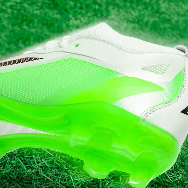 Zapatos de fútbol profesionales Messi, botas de fútbol profesionales, zapatos de entrenamiento de cinco lados, antideslizantes, para exteriores, color verde, para hombre