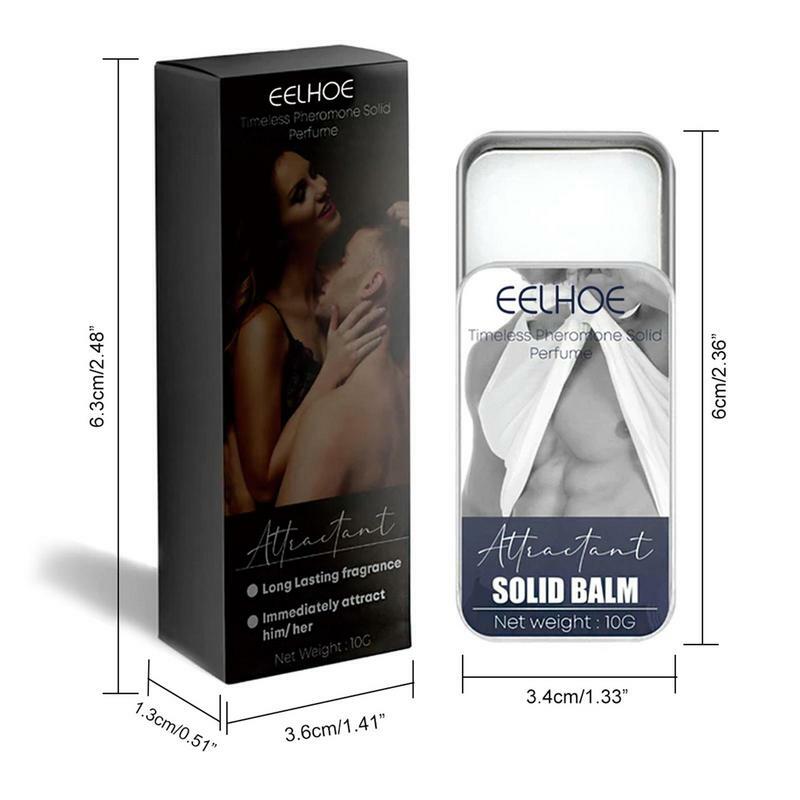 Colônia de feromona portátil para homens e mulheres, perfume sólido, duradouro, fragrância natural, desodorante, bálsamo de bolso, presente
