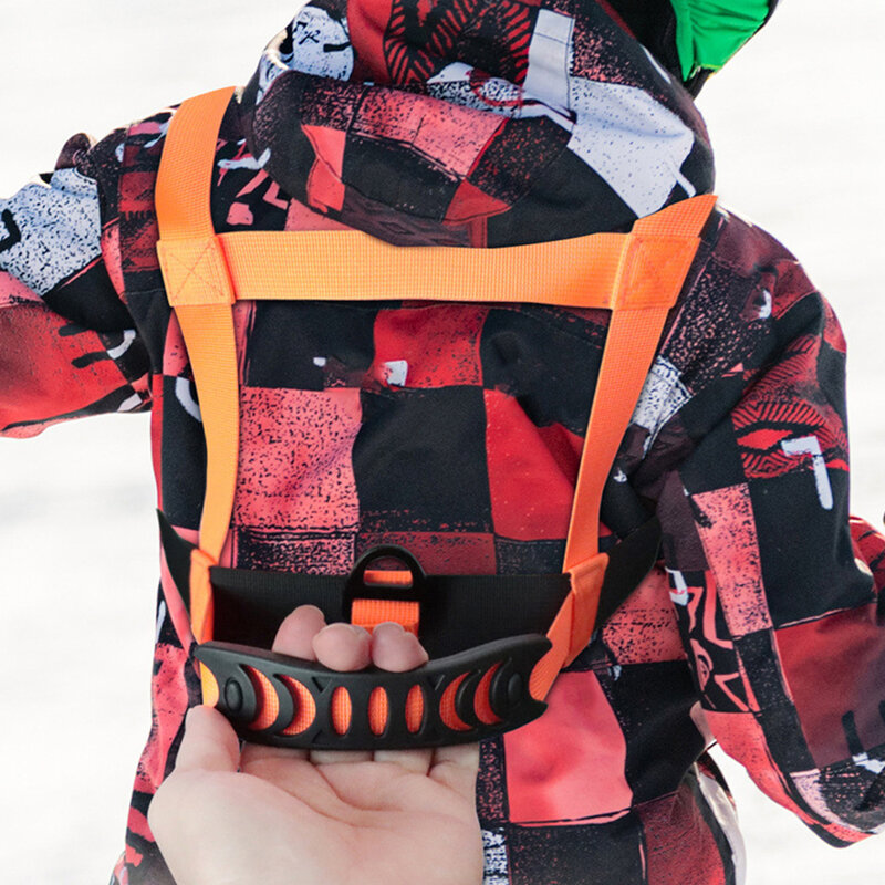 Cintura da allenamento per sci per bambini regolabile cintura da sci invernale all'aperto controllo della velocità pattinaggio sicurezza trazione imbracatura corda