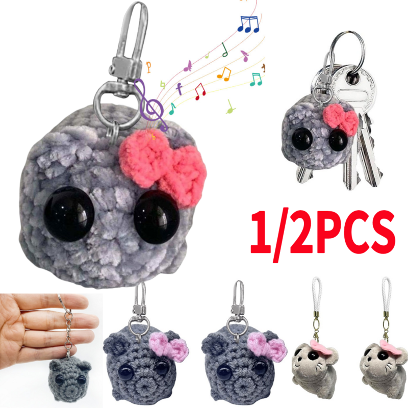 Sad Hamster Meme Sound Music Plush Toy Cute Hamster Plush Keychain Figure Soft Toy Stuffed Animal Doll Key Ring Key Chain