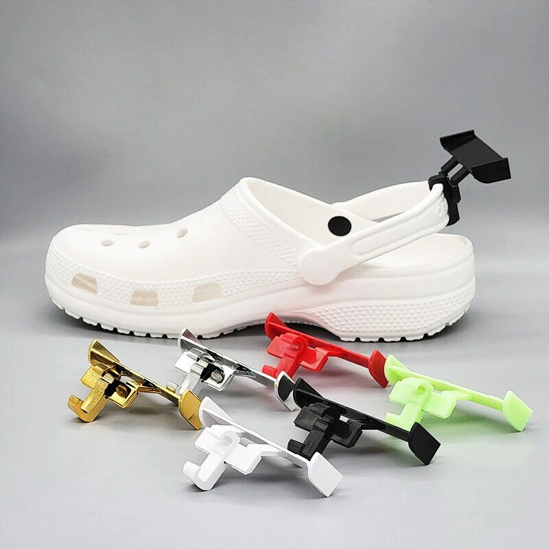 Divertente per Crocs scarpa coda fin ciondolo decorativo spoiler ala auto ala fascino per Crocs scarpa accessori decorativi creativi