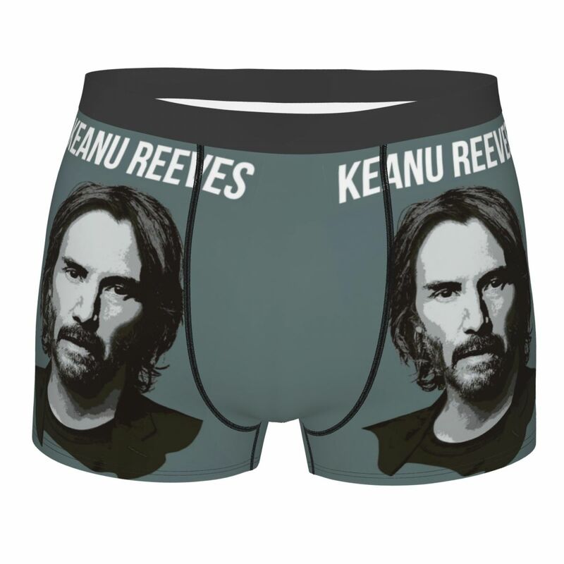 กางเกงในบ็อกเซอร์สำหรับผู้ชาย Keanu รีฟกางเกงในระบายอากาศได้ดีเยี่ยมกางเกงขาสั้นพิมพ์ลาย3D kado ulang tahun