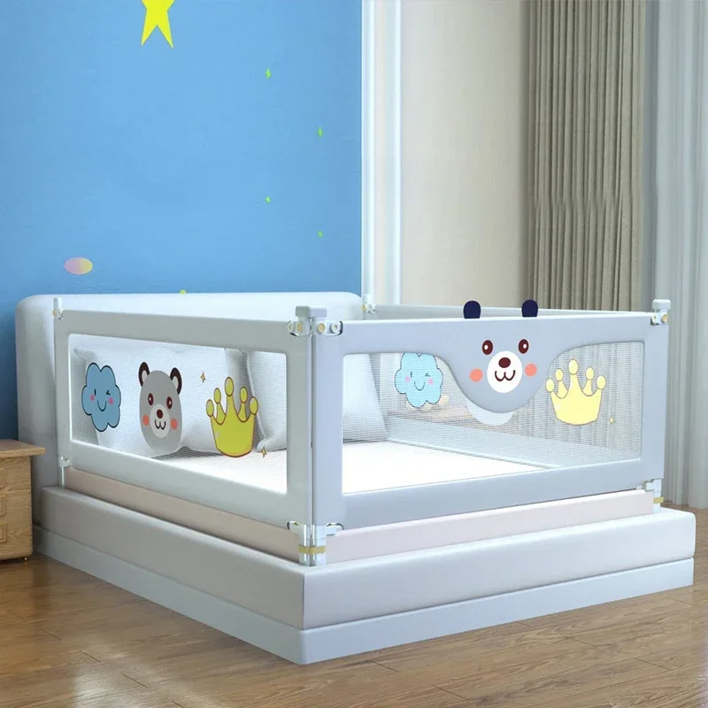 Imbaby เตียง Pagar tempat tidur แบบยกได้ปรับได้สอง Pagar tempat tidur สำหรับเด็กทารกเปลเด็กซักได้