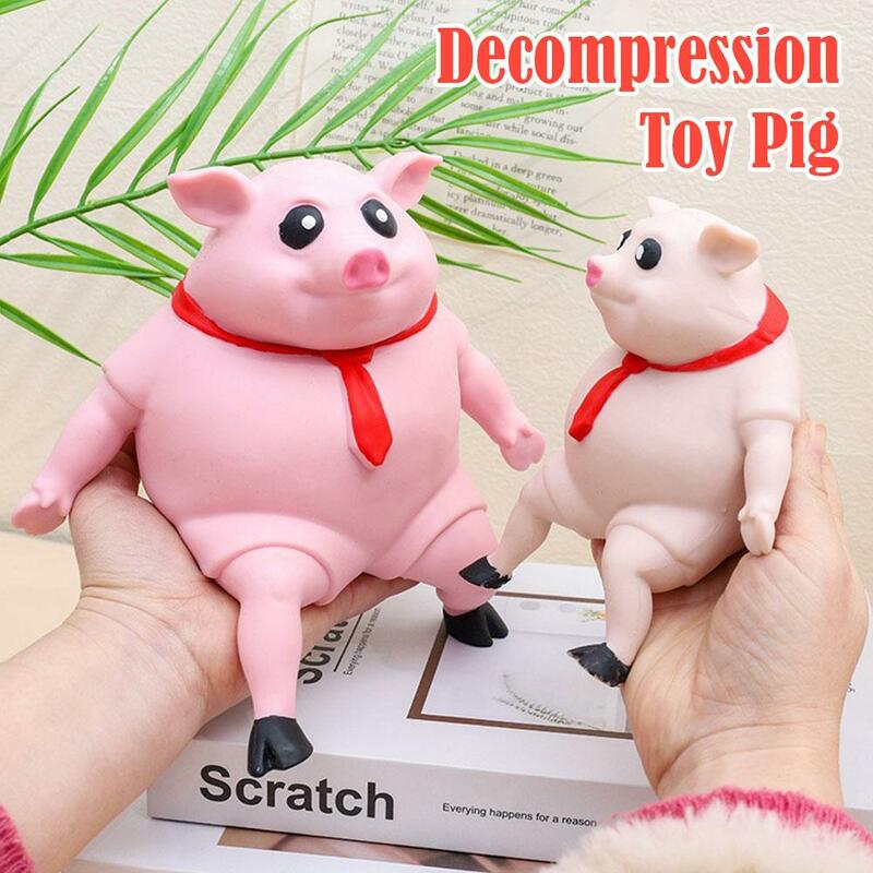 Juguete antiestrés de cerdo rosa para niños, cerdito de rebote lento, juguete de descompresión, alivio del estrés, regalos para niños