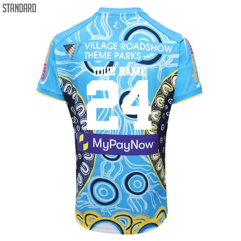 2024 GOLD COAST TITANS MENS INDIGENOUS RUGBY JERSEY 2024/25 Titans HOME ANZAC HERITAGE JERSEY size S--5XL
