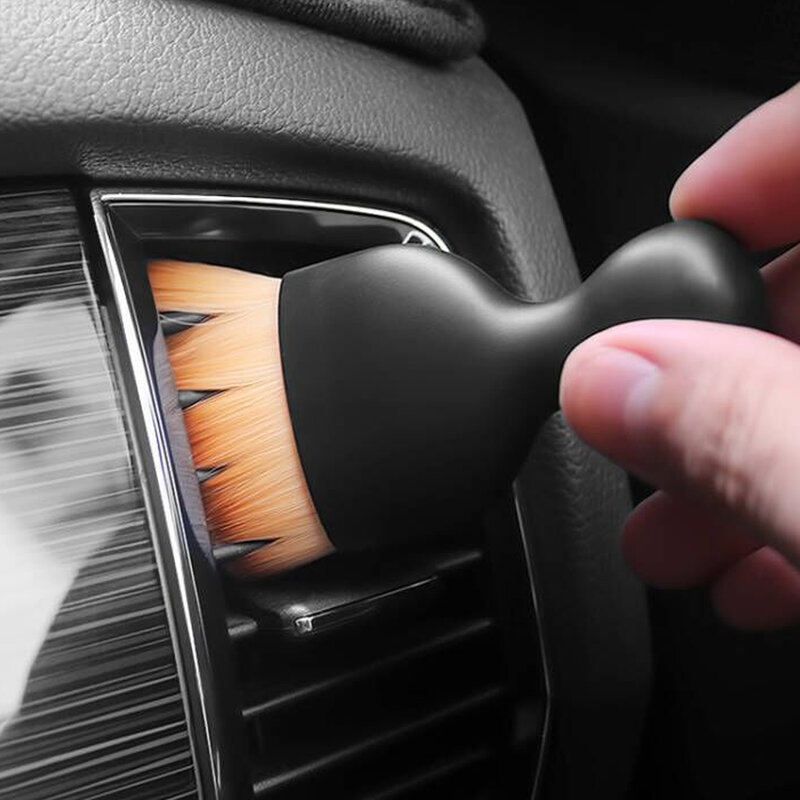 Czyszczenie wnętrza samochodu miękka szczotka deska rozdzielcza wylot powietrza usuwanie pyłu Detailing Brush czyste narzędzia konserwacja samochodu