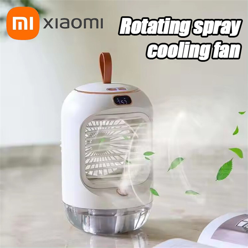 Xiaomi-Mini aire acondicionado portátil, humidificador de aire refrigerado por agua, 3 velocidades, ventiladores de refrigeración recargables, ventilador de aire acondicionado para el hogar