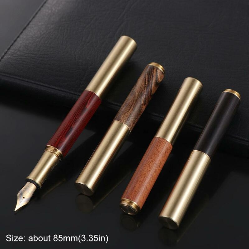 Ручка перьевая деревянная, карманная ручка из сандалового дерева для гладкого письма, высококлассная каллиграфия, роскошный изысканный бизнес