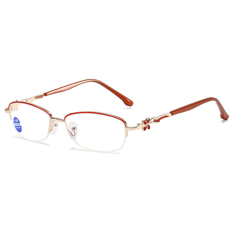 Молодежные антисиние фотобликовые пресбиопические очки Женская мода HD пресбиопические очки четырехлистный клевер
