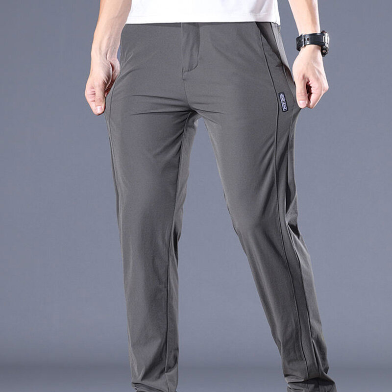 2024 neue Sommer elegante Mode übergroße Einfachheit Retro Herren tragen einfarbige Knopf Reiß verschluss Falten Polyester y2k schicke Hose