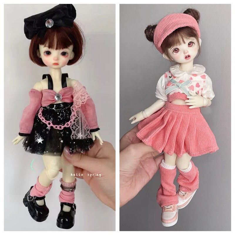 Mode lucu kasual 30cm pakaian boneka pakaian pengganti 1/6 pakaian boneka BJD Set anak perempuan hadiah mainan aksesoris boneka