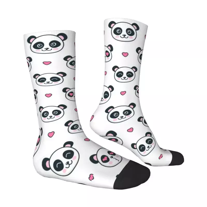 Модные Мультяшные носки в стиле унисекс с изображением панды медведей и сердец