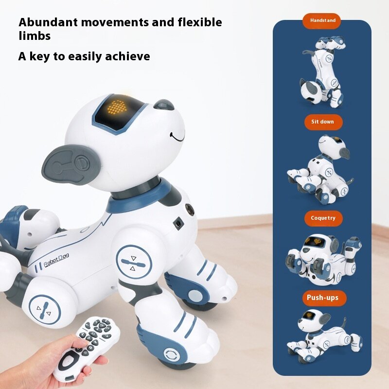 Rc Children's Intelligent Robot Dog Toys Cute Pet Can Move And Dance Electronic Dog Pet Companion Robot Children Birthday Gift
