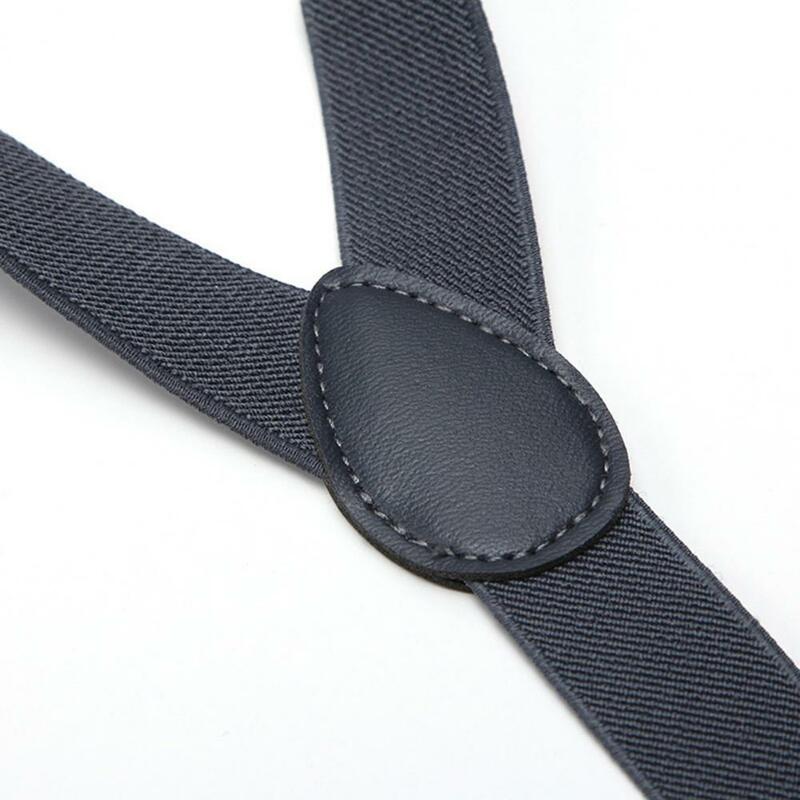Unisex Elastic Strap Suspenders Y-Back Braces Solid Color Anti-break Wedding Suit Adjustable Strap Party Daily Accessory
