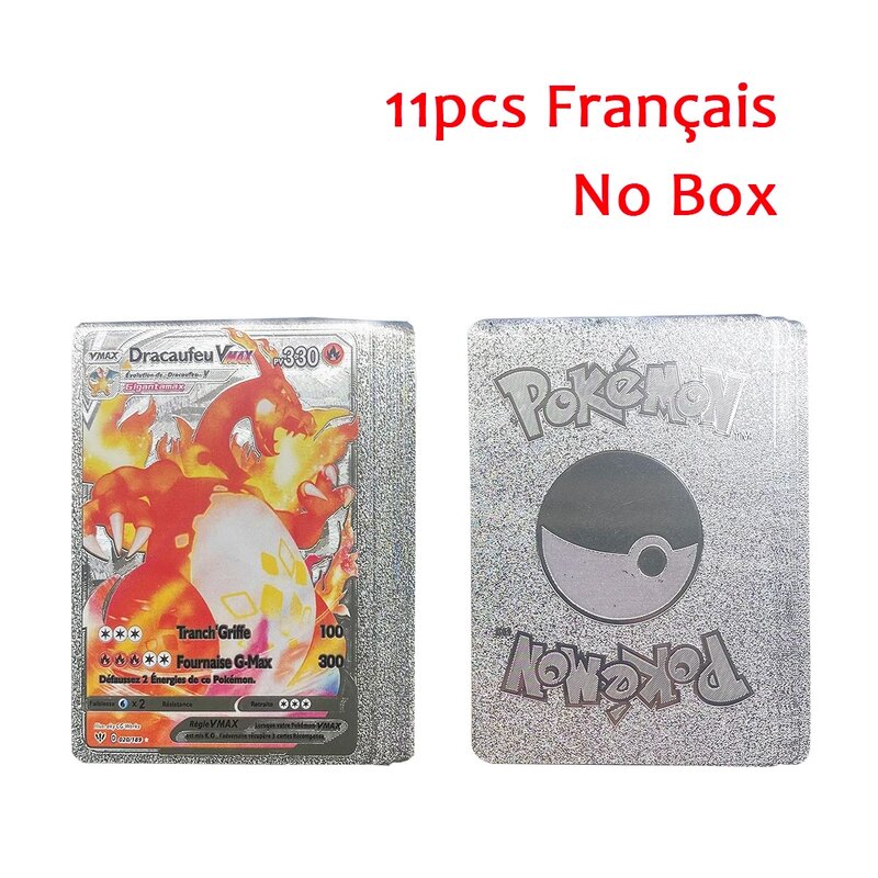 27-110pcs Pokemon Cards NoRepeat English Spanish French German Gold VAMX GX Pikachu Charizard Collection Battle Trainer Card Toy
