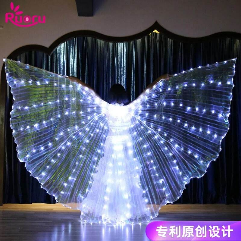 Ruoru Alas Angle LED Wings Adult Children Costume Cape Circus Led Light costumi luminosi Party Show Led Isis Wings Dancewear