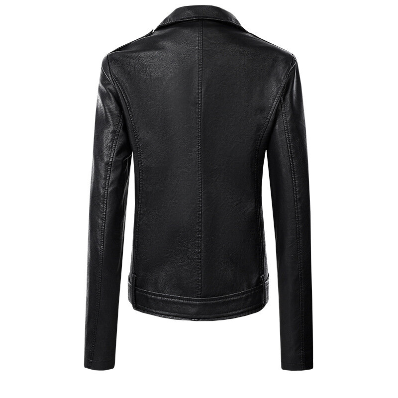 2024 nuova giacca in pelle da moto All-Match in pelle PU Slim autunno donna