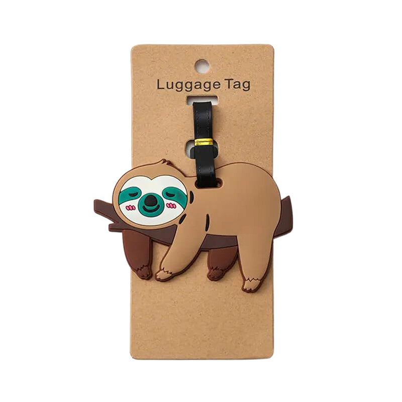1pc Cute Small Animal Luggage Label Airport Label Travel Essential Loss Prevention Hanging Label Unisex