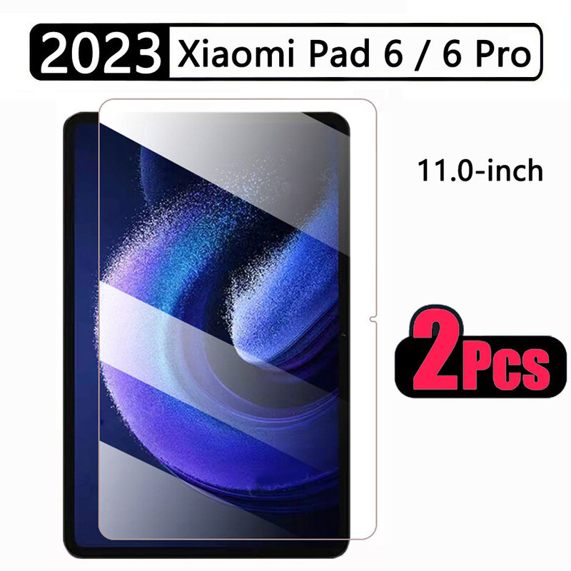 2 pezzi per Xiaomi Mi Pad 6 11 pollici 2023 Tablet in vetro temperato protettivo 9H per la nuova copertura della pellicola protettiva per schermo Mipad 6 Pro 11in