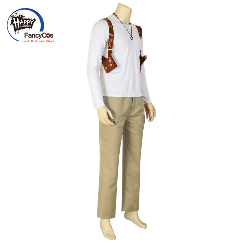 Nathan Drake Cosplay Uncharted Costume Outfits Halloween Shoulder Holster Carnival Suit Custom Made Adult Men Women