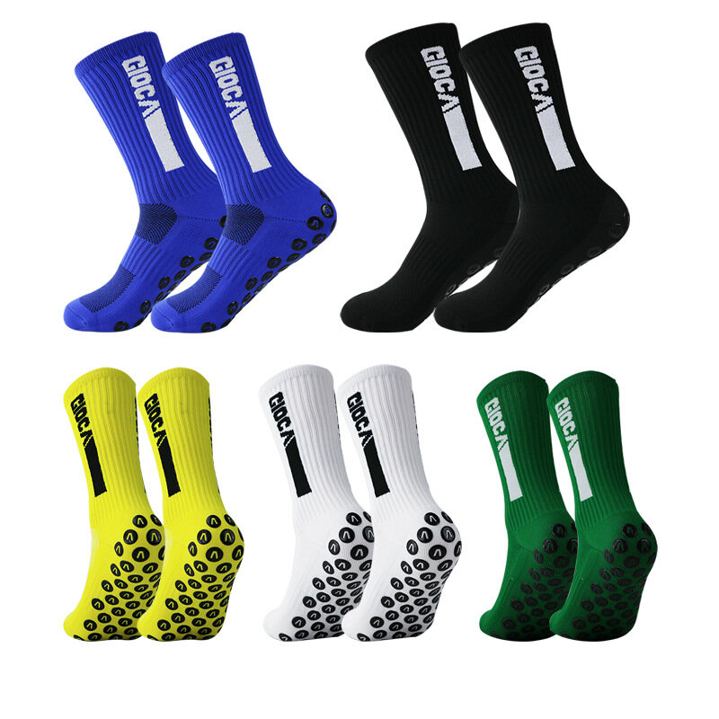 Calcetines de fútbol redondos de silicona para hombre y mujer, medias antideslizantes con agarre de ventosa, para deportes, béisbol, Rugby y ciclismo