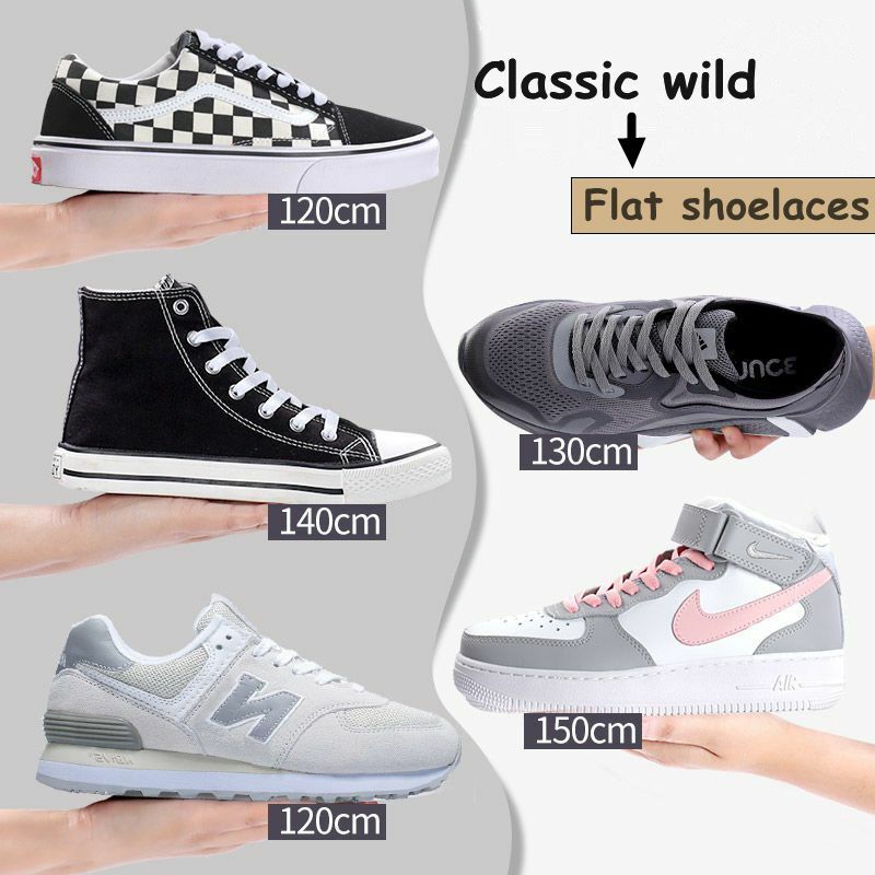 36 Warna Sepatu Flat Tali Sepatu untuk Angkatan Udara Tenis Tali Sepatu Sneaker Putih Hitam Kanvas Pria Wanita Tali Sepatu Basket String