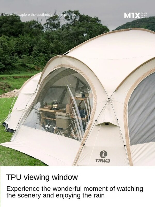 タワ-屋外キャンプドームテント,リアテント,大きなパオ,防雨,サンシェード,キャンプ用品
