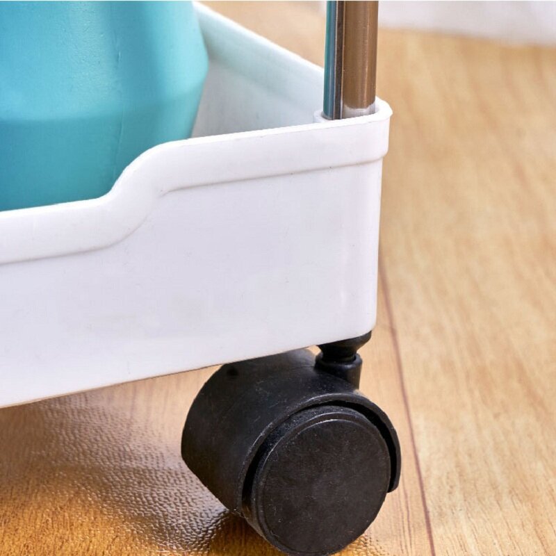 Wytrzymały wózek toczny 3/4 poziomowy wielopiętrowy koszyk do przechowywania półka ruchomy stojak do przechowywania w kuchni łazienka szczupła zjeżdżalnia Organizer