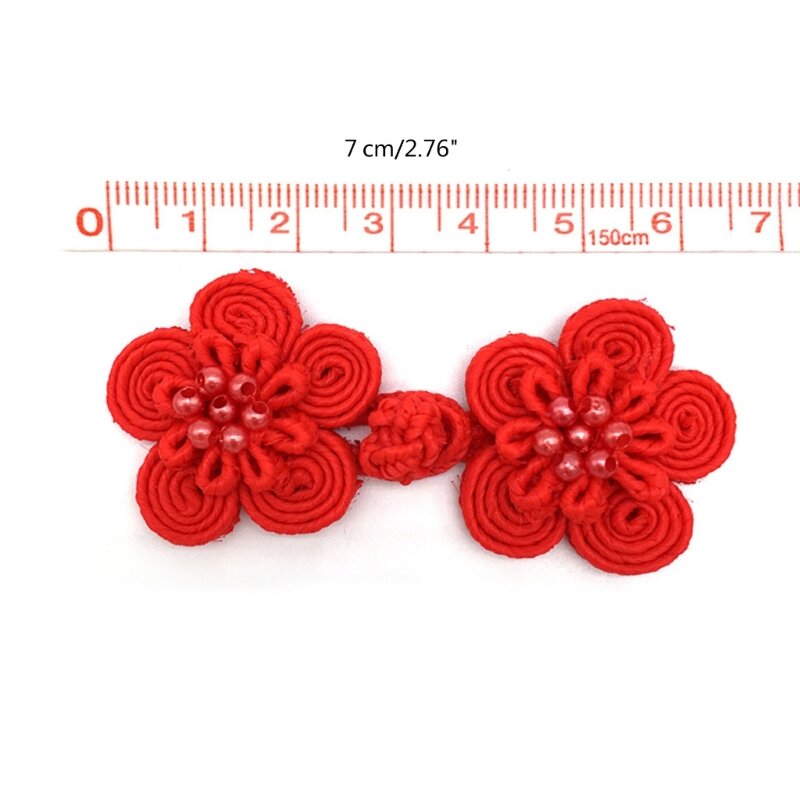 Noeuds chinois fleur grenouille boutons couture sur boutons attaches pour traditionnel Cheongsam écharpe Cardigan pull Costumes