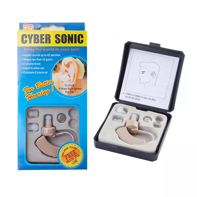 Kit de Aparelhos Auditivos Portátil para Surdos e Idosos, Mini Amplificador de Som de Ouvido, Ajustável, Tone, Aparelhos Auditivos