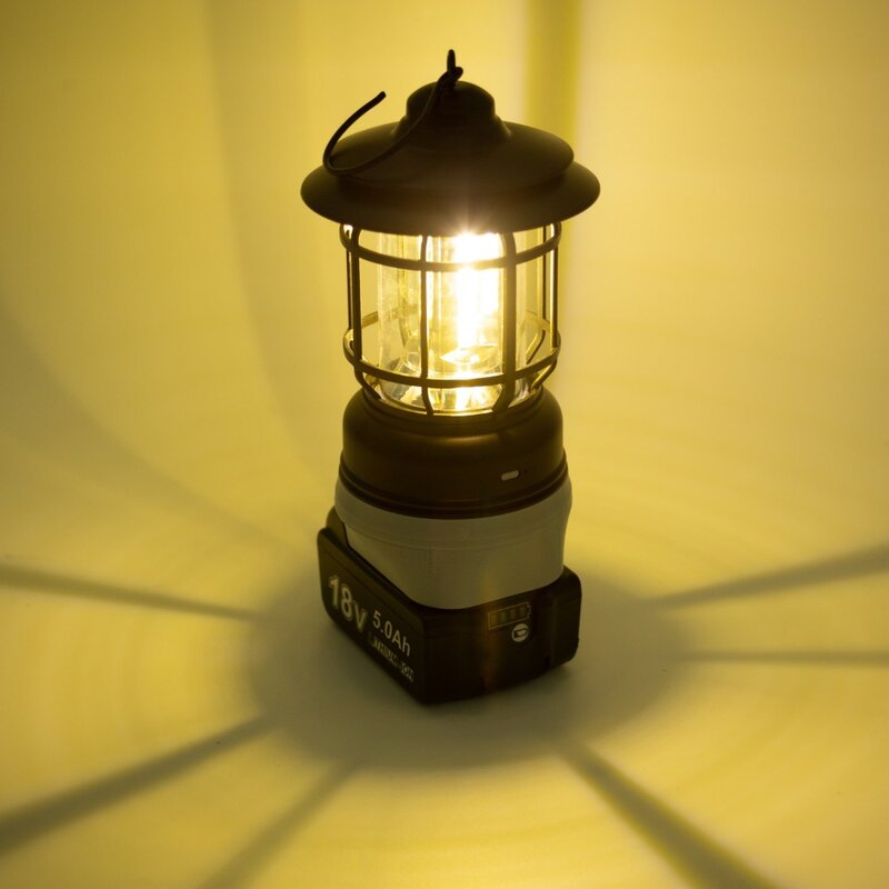 Lanternes portables à LED pour tente de camping, lampe de travail de pêche, impression 3D, mais pour une Makita 18V 24.com