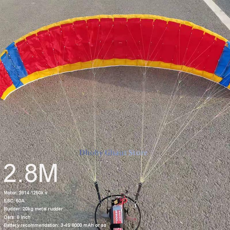 2.8m Remote Control Power Paraglider Flying Parachute Model Large Electric Power Paraglider Aeromodel Customised 50A PNP