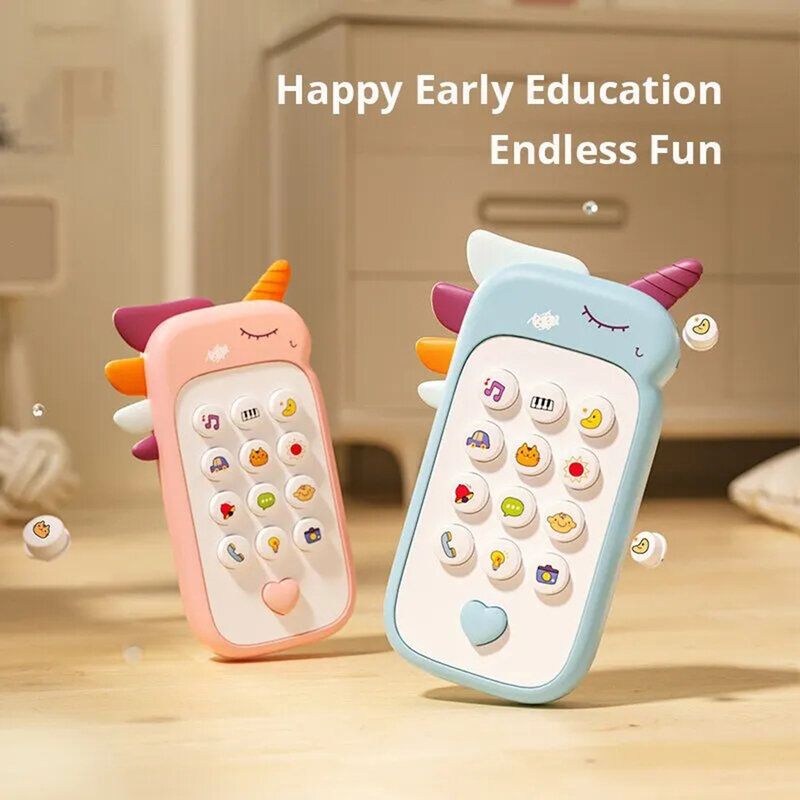 Детская игрушка-телефон, музыкальный телефон, игрушки для сна с прорезывателем, имитация телефона, детская игрушка для раннего развития, подарки для детей