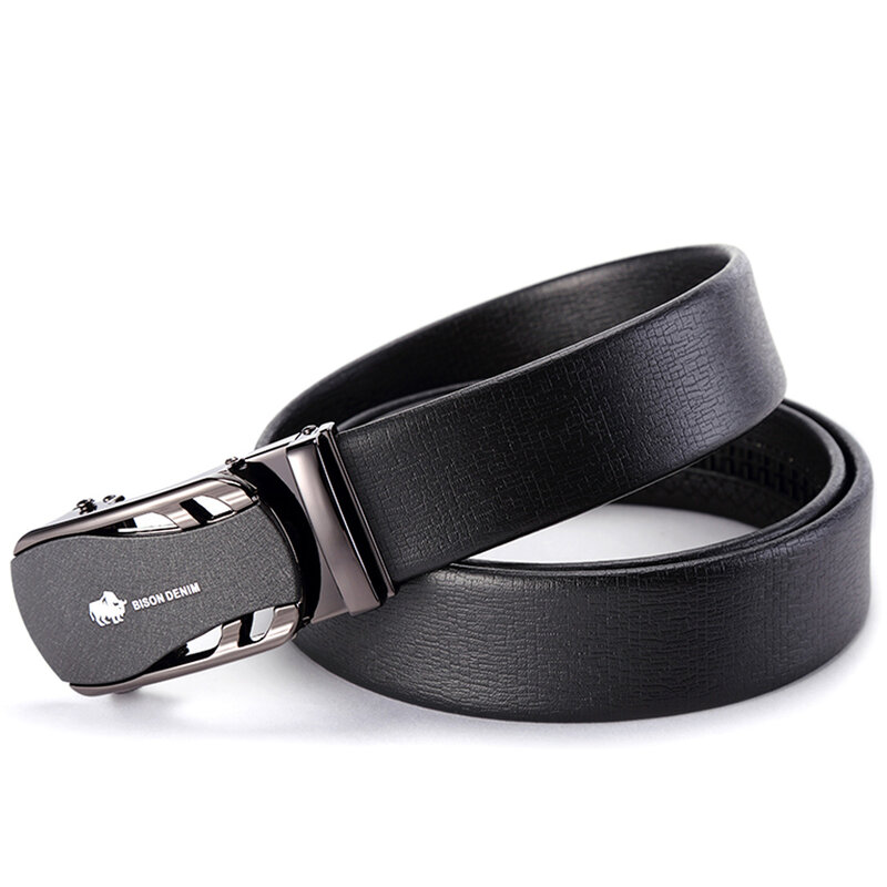 2024 Automatic Buckle Male Belts High Quality Fashion Men's Belt Luxury Brand Genuine Leather Business Casual Strap for Men
