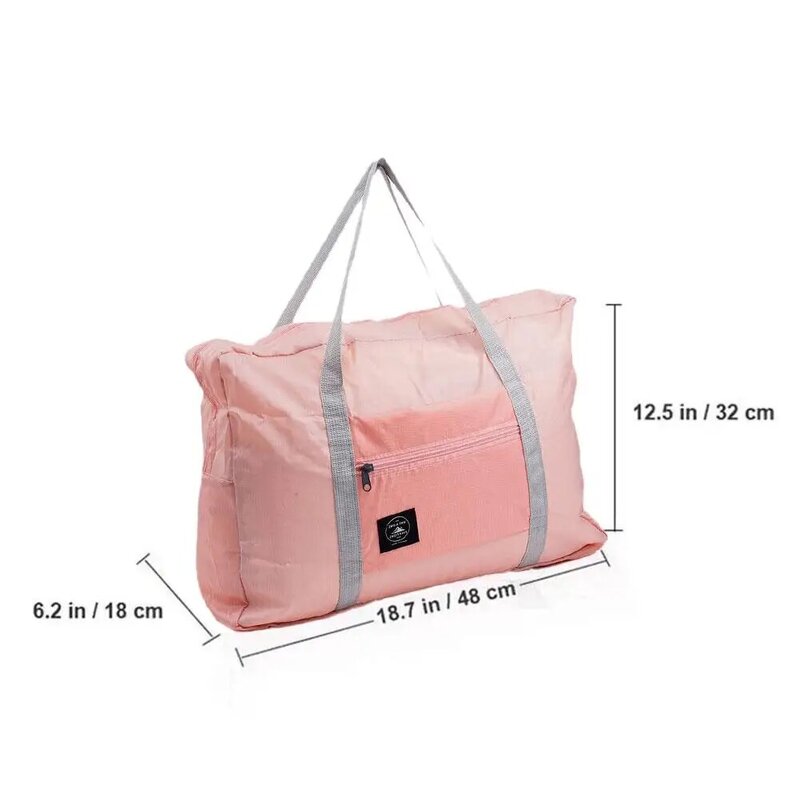 Bolsas de viaje plegables de nailon para mujer, bolsos de gran capacidad, de viaje, impermeables, 5 colores, L1U3
