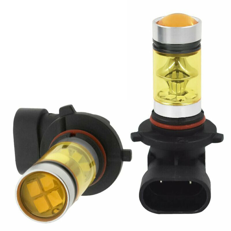 Żółty zestaw LED 100W Super jasny żarówka do lampy przeciwmgielnej światła przeciwmgielne samochodu światła dzienne samochodowe akcesoria dekoracyjne